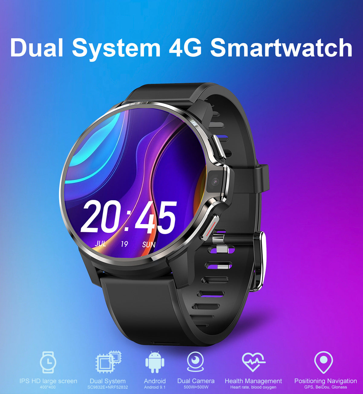 Call Location Heart Rate Large Screen Dual System 4G