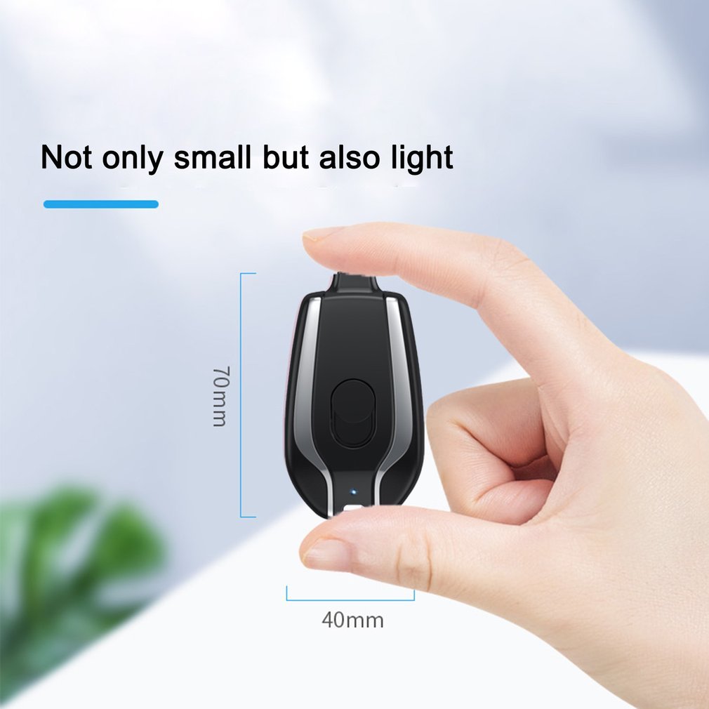 Mini Battery Pack Fast Charging Backup Power Bank1500mAh Mini Power Emergency Pod Keychain Charge