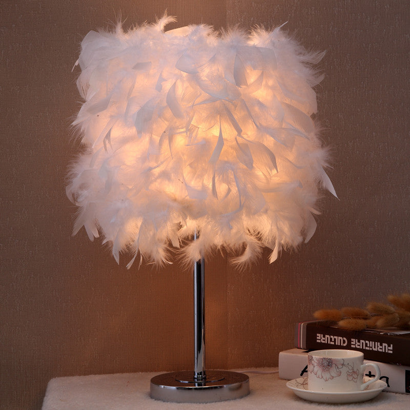 Feather bedroom cute night light