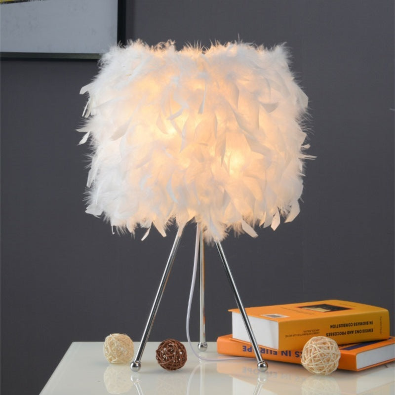 Feather bedroom cute night light