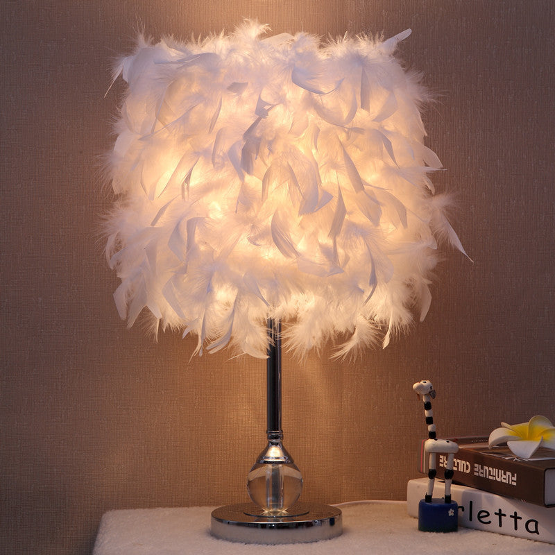 Feather bedroom cute night light