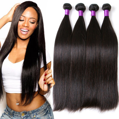 Human hair straight Brazilin natural color