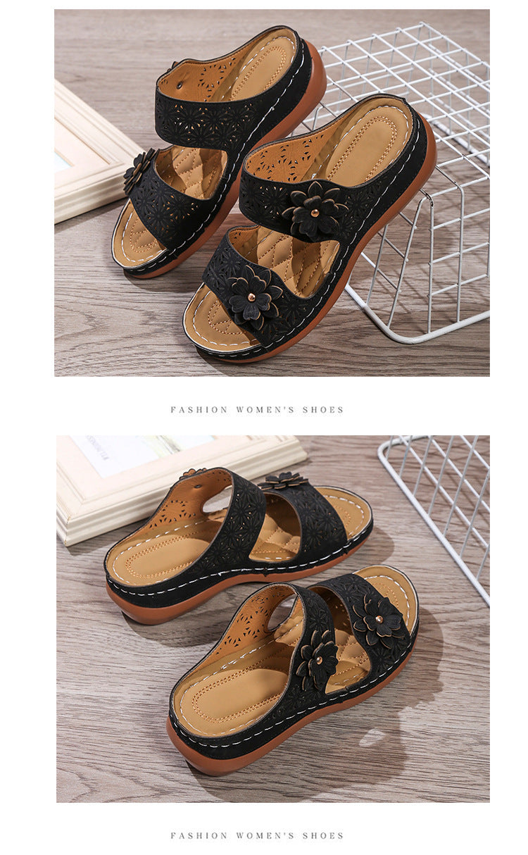 Women's Casual Flower Flat Sandals